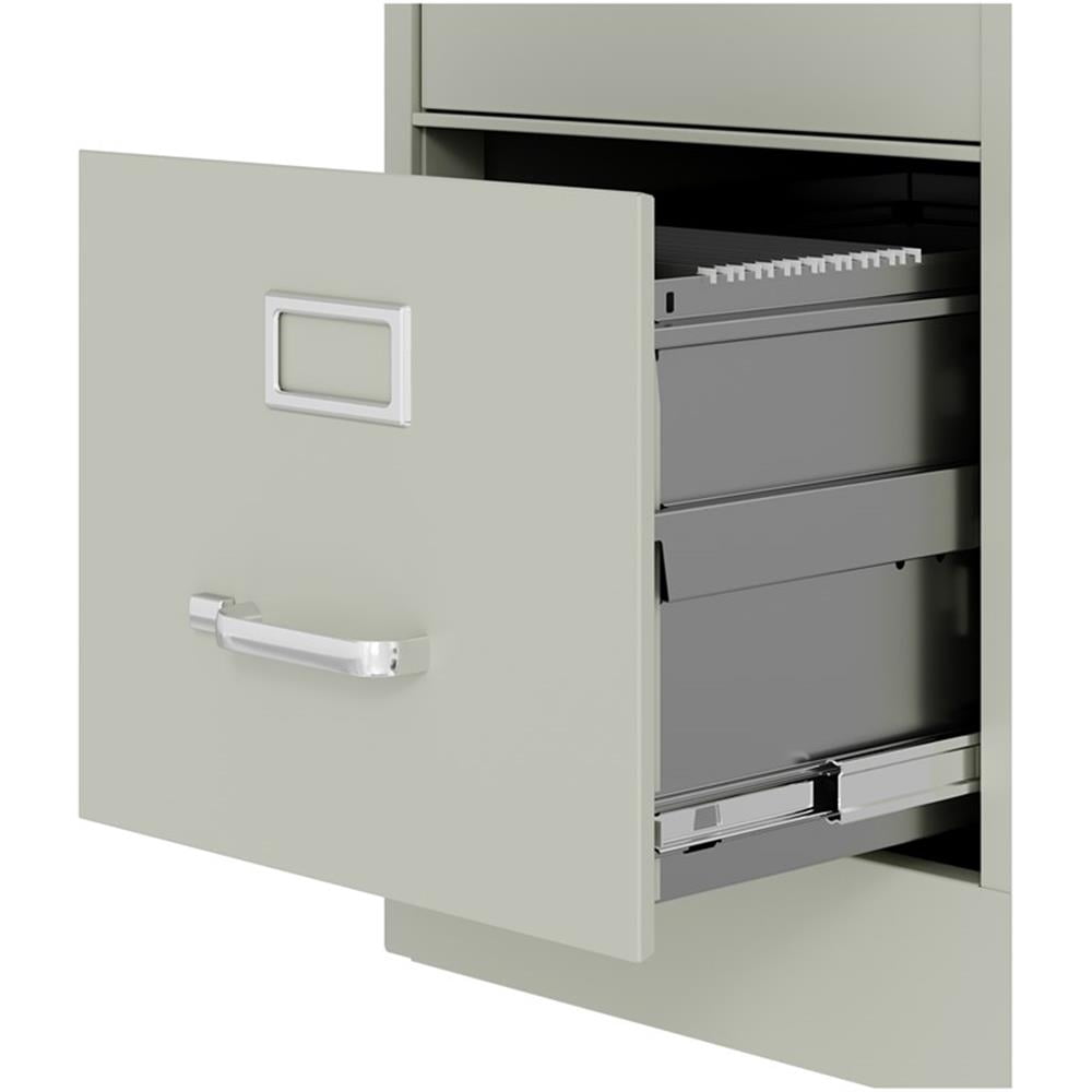 Kingfisher Lane 25" 4-Drawer Metal Letter Width Vertical Filing Cabinet in Gray
