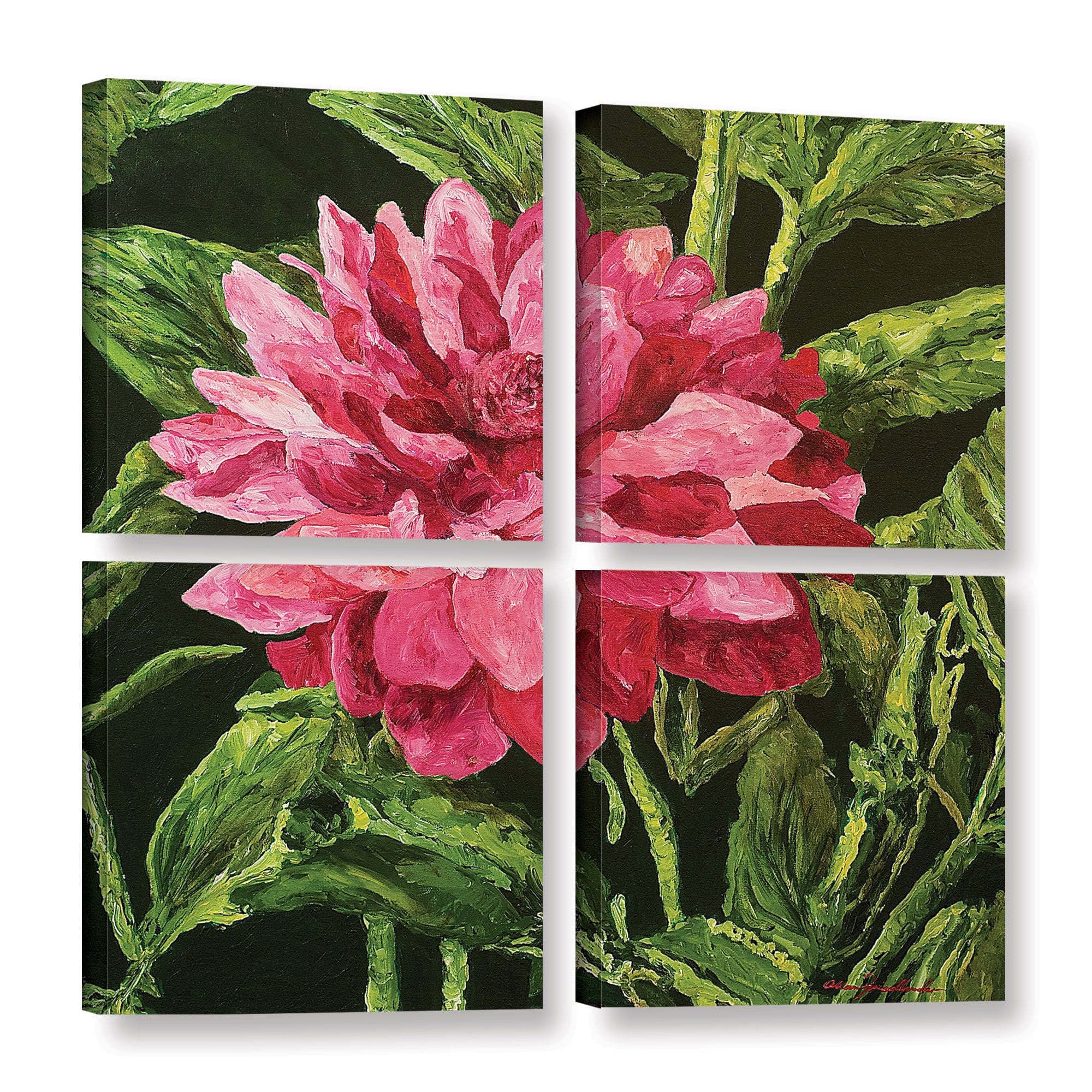 ArtWall Allan Friedlander "Bloom" 4-Piece Gallery-Wrapped Canvas Square Set
