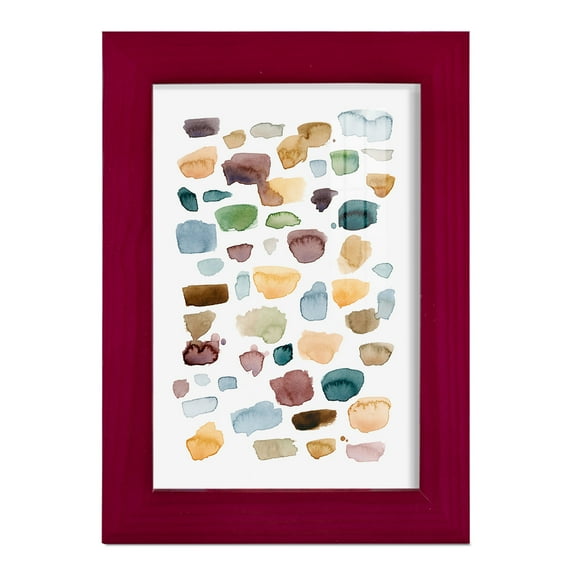 Shattered Segments I - Framed Print w/glass - Cherry Red