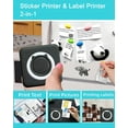 thumbnail image 2 of Sticker Printer Print Pods Mini Printer with Rolls Sticky Papers Portable Sticker Maker Machine Thermal Label Maker Thermanote Phone Labeller for Photos Pictures Notes Graphics B, 2 of 8