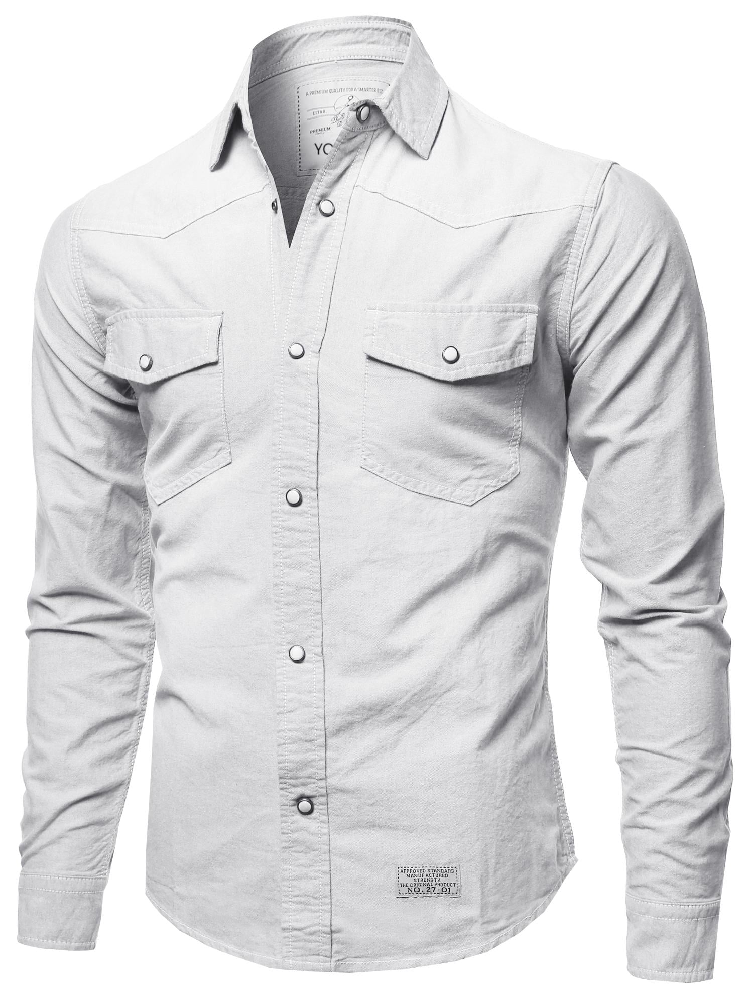 FashionOutfit Men's Solid Long Sleeve 
