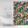 thumbnail image 2 of Shower Curtain, Summer Tropical Palm Leaves Flowers Waterproof Shower Curtain Set with Hooks for Bathroom Showers,Stalls and Bathtubs,36x72In Watercolor Farmhouse Plant, 2 of 9