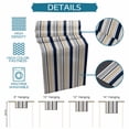 thumbnail image 6 of Beige Navy Blue Striped Table Runner - 36 Inch Long Farmhouse Stripes Modern Abstract Art Cotton and Linen Blended Dress Scarves Farmhouse Table Runner for Kitchen Dining, Coffee Table, 13" x 36", 6 of 8