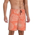 thumbnail image 2 of Fotbe Beautiful Corals Pajama Shorts for Men, Men's Pajama Bottoms, Sleepwear,Short Pajama Pants-Small, 2 of 9