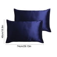 thumbnail image 3 of Velvet Pillowcases Standard Size 2 Pack – Soft Envelope Closure Pillow Covers for Hair and Skin, Summer Dorm and Bedroom Bedding, Multicolor Polyester, 3 of 6