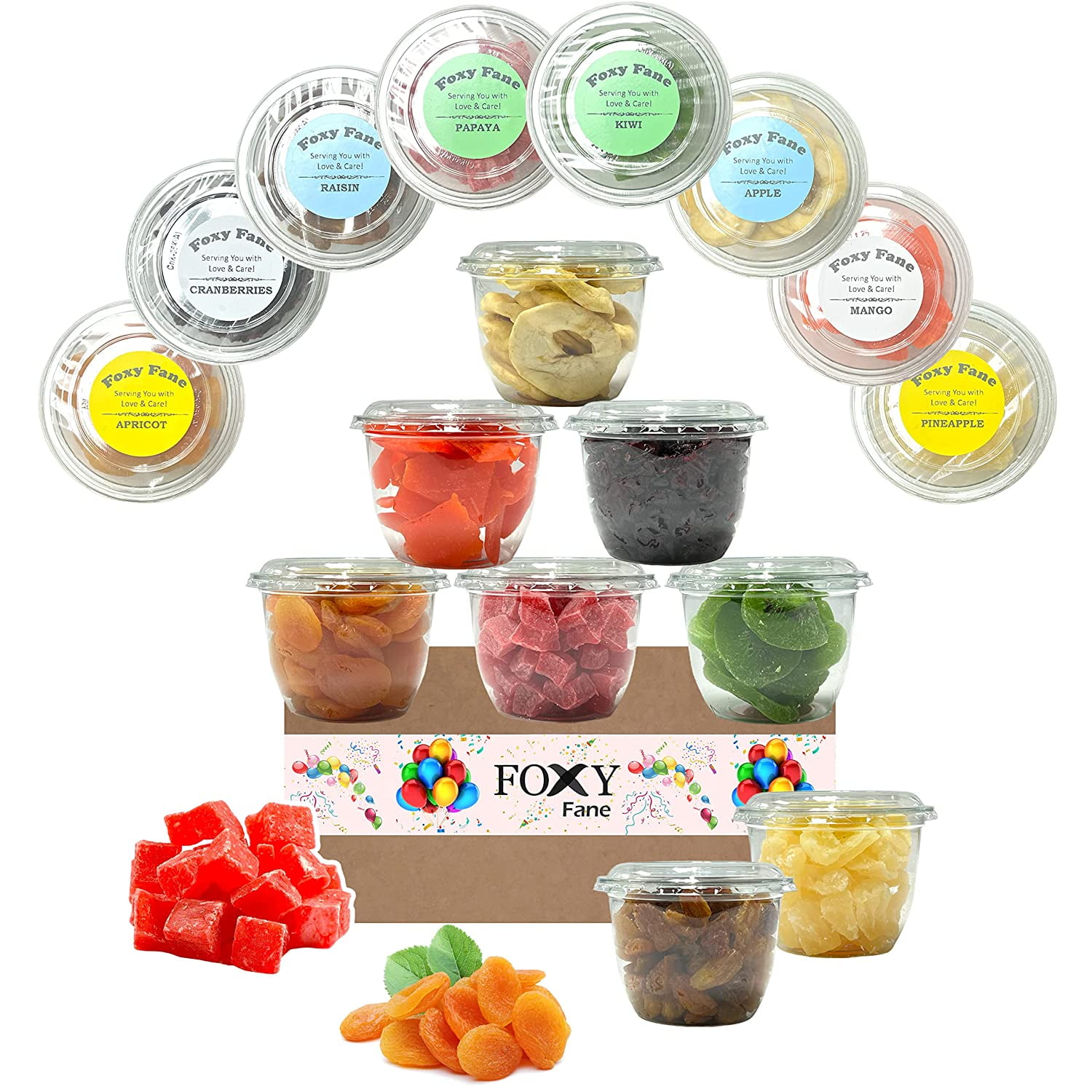 Foxy Fane 8 Pack Delicious Dried Fruits Snack Box Ultimate Premium