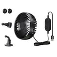 thumbnail image 1 of DOLITY USB Car Cooling Fan Adjustable for Sedan Backseat Dashboard Van Black, 1 of 9