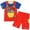 d-Red1765, variant on FAOWME Child Boys Outfit Sets For Home Casual Comfortable Short Sleeve Tshirts Tops And Shorts Combo For Ages 3 8 Clothes Sets Versatile O-Neck Dailywear