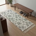 thumbnail image 5 of Kitchen Runner Rugs, Watercolor Rustic Flower Leaf 2'x5' Throw Rug with Tassels, Summer Rose Floral Seamless Washable Soft Floor Carpet Runner for Hallway Bedroom Bathroom Laundry Room, 5 of 9