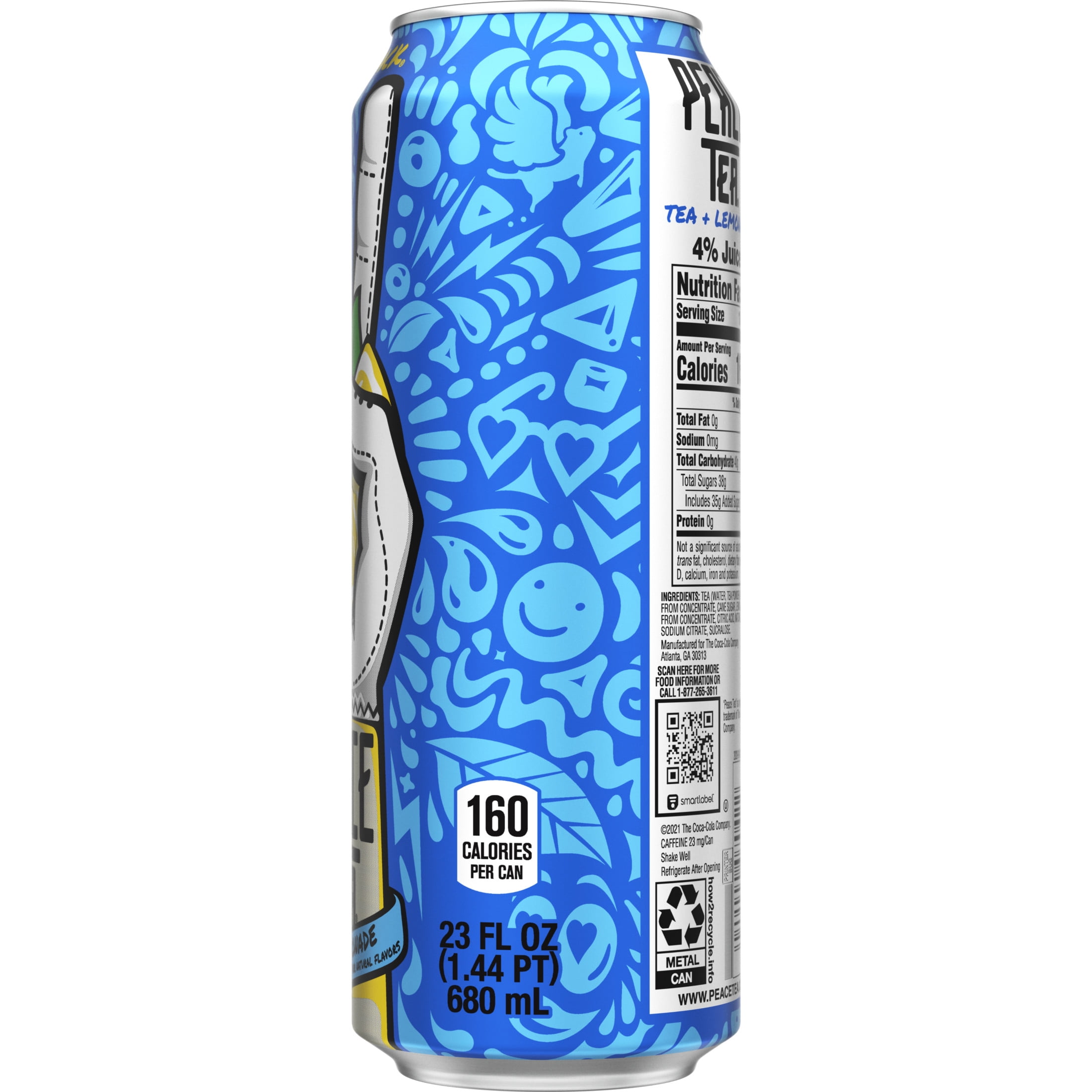 Peace Tea Caddy Shack Black Tea Lemonade Drink, 23 fl oz