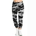thumbnail image 2 of Women Fashion Camouflage Poket Drawsted Elastic Cargo Trouser Ankle-Length Pant, 2 of 9