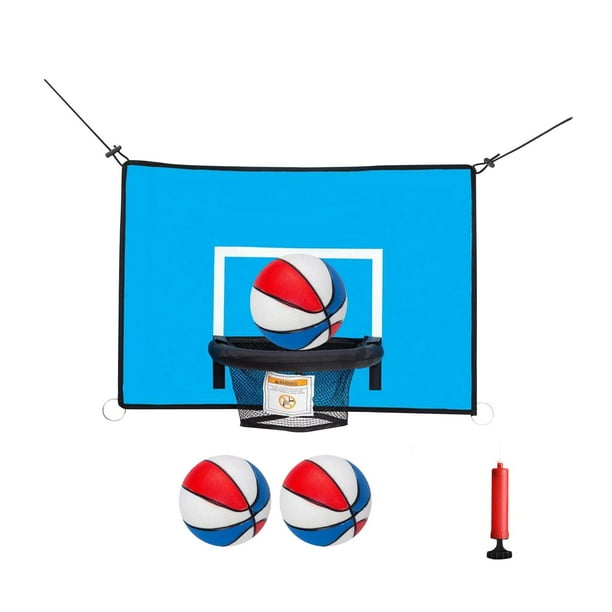 Panier De Basket Pour Trampoline – 49x36 Cm, Réglable, 4 Balles Et Pompe Incluses, En PVC