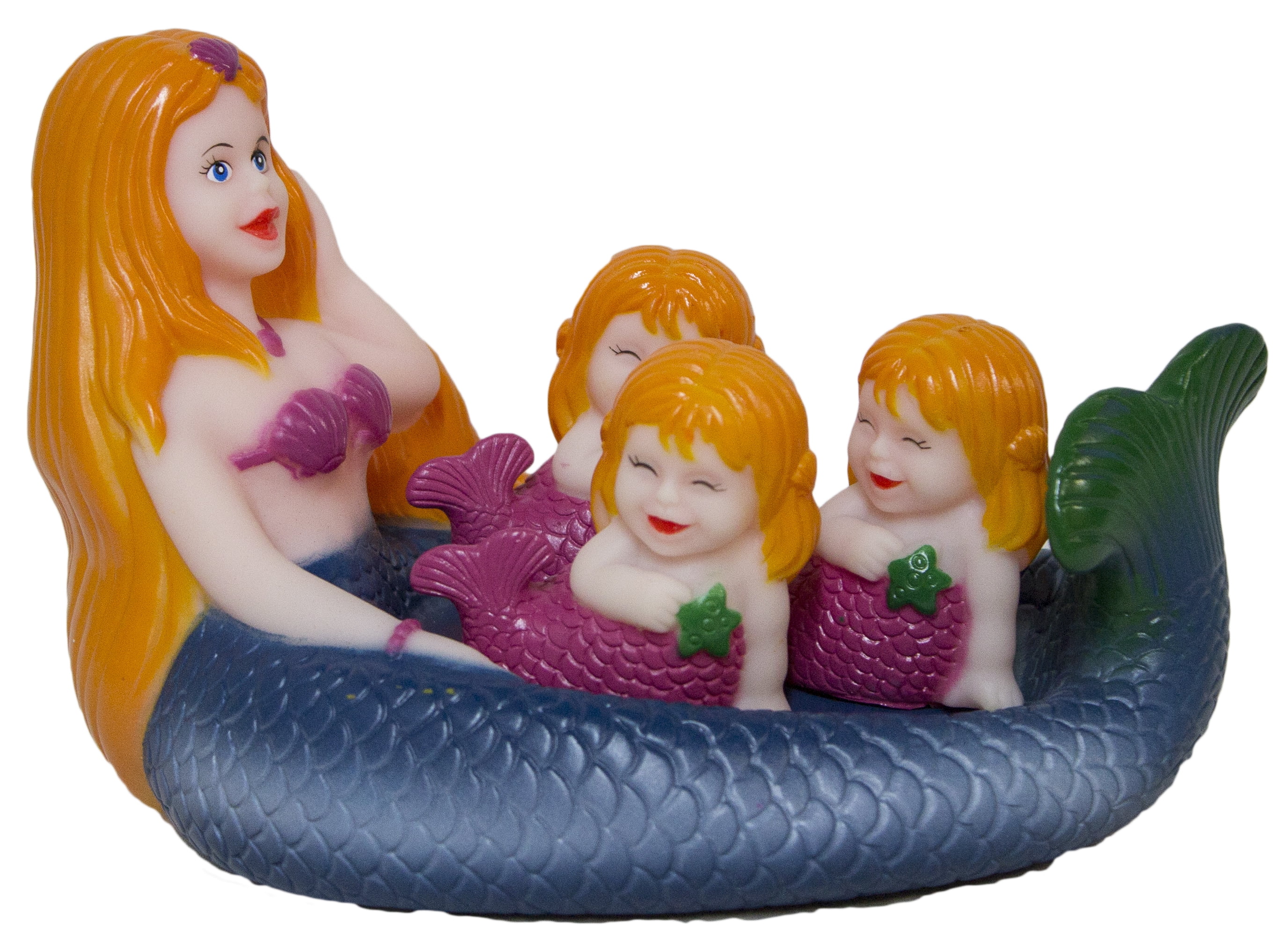 4 Piece Mermaid Mom and Babies Bathtub/ Pool Play Set