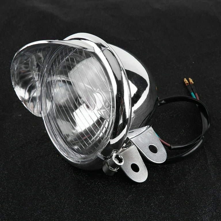 Moto Universal Dc 12v Rétro Phare Brouillard Lampe Moto Travail Spot  Lumière Lampe Tête Argent Chrome Moto Lampe frontale