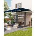 thumbnail image 4 of DSstyles Manual Retractable Patio Awning – Waterproof Sun Shade with Heavy-Duty Aluminum Frame, 280g/m² Polyester, UV Protection, for Deck, Porch, Balcony – Navy Blue 10*13 ft, 4 of 7