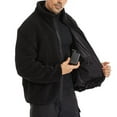 thumbnail image 4 of Miluxas Men's Heated Fleece Jacket 4 Heat Zones Relaxed Fit Pack Included, with Hand Warmer Pocket for Outdoor Black, 4 of 8