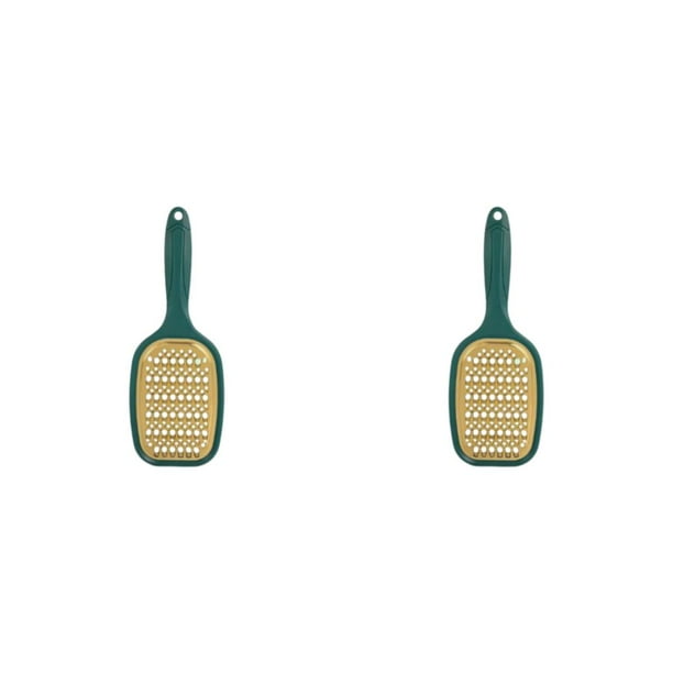Naiovety Rebanadora de vegetales multifuncional Peladores de frutas de papas de pepino Rallador de mano de red corrugada para niños Cocina Verde 2piezas