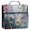 Abstract Wildflowers, variant on Water-Resistant 3-Ring Binder Organizer with Multiple Pockets Zipper Binder Bag for Office Vibrant Tribal Pattern