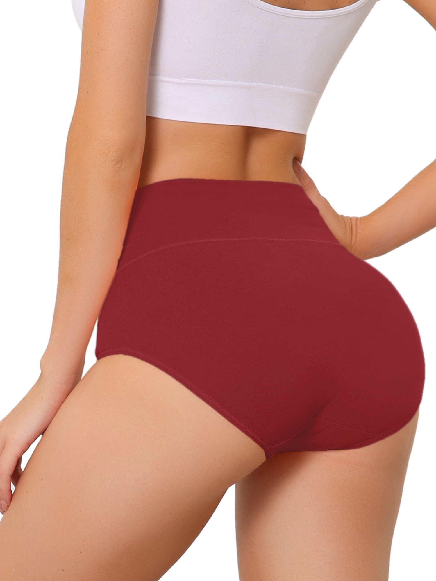 DARING DIVA Women's High Waist Available In Plus Size Underpants M Burgundy