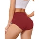 thumbnail image 4 of BRAGAS ALTAS CURVY GLAM para el Día de la Madre, Control de Abdomen, Color Sólido, Cobertura Total, Talla XL, Burdeos, 4 of 4