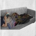 thumbnail image 6 of Mountain Soft Flannel Fleece Blanket, Sunrise in Valley Meadow with Rhododendrons Wildlife Idyllic Rural Scenery, Cozy Plush for Indoor and Outdoor Use, 50" x 60", Yellow Green Pink, by Ambesonne, 6 of 6