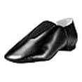 thumbnail image 3 of Linodes Chaussure de Jazz en Cuir pour Femmes avec Dessus Élastique Noir 9M, 3 of 4
