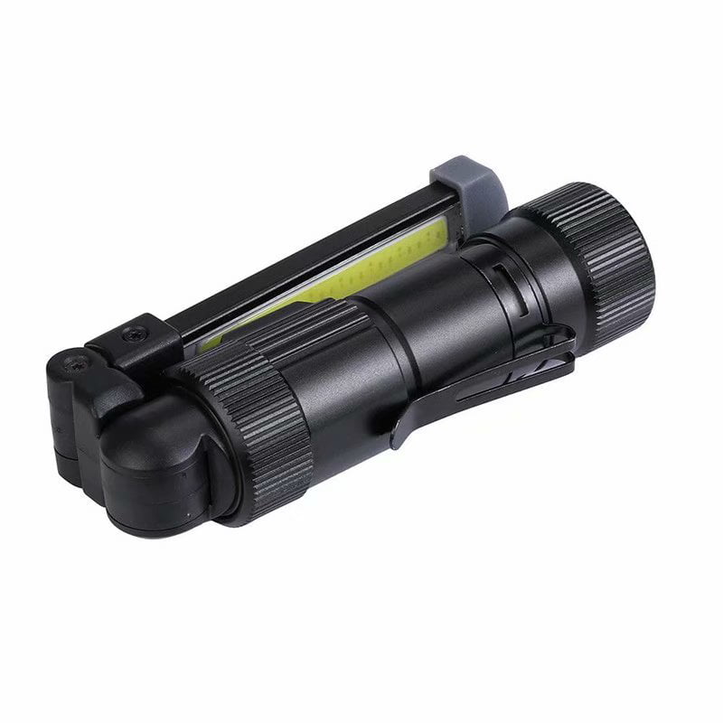 Tactical Flashlight Rechargeable Folding Torch Led Slim Inspection Work Lamp 5 Light Modes For Outdoor Camping