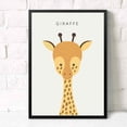 thumbnail image 4 of Simple Cute Cartoon Giraffe Animals with Letters A3 Canvas Art Printed Oil Paintings Posters Pictures, 4 of 6