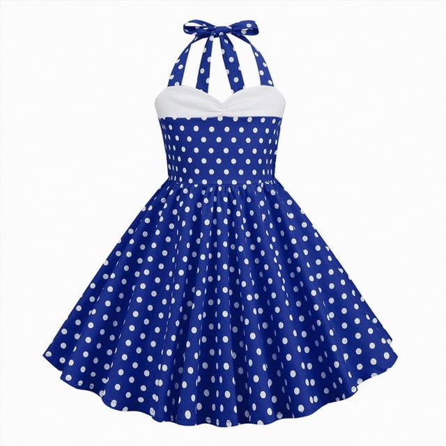 gdxvjhbj Robe Fille Robes pour Fille Manches à Volants à Étages Évasée en A Mignonne Décontractée Robe d'Été Taille 9-10 (Bleu, 9-10 Ans)