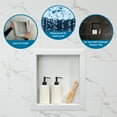 thumbnail image 5 of Palisade 17.5 in. x 15.5 in. Vinyl Waterproof Shower Niche Insert in Grecian Earth, 5 of 7