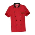thumbnail image 3 of Chaqueta De Chef Unisex Ropa De Trabajo Chaqueta De Chef Para Servicio De Alimentos Catering Restaurante XL Rojo Sunnimix Chaquetas de cocinero, 3 of 8