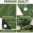 thumbnail image 2 of BN-LINK 9×9 Feet Tarp Cover, Waterproof & Weather Proof Multipurpose Protective Cover with Aluminum Grommets Every 6.5 ft, Heavy Duty Poly Tarp for Camping, Tent, Car, Green, 2 of 7