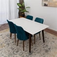thumbnail image 2 of Dash Mid Century Modern Solid Wood Walnut Dining Room&Kitchen Table Set for 4, 2 of 5