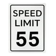 thumbnail image 1 of Uxcell Speed Limit 55 MPH Sign 16" x 12" Aluminum Weather Resistant Traffic Sign, 1 of 2