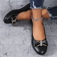 thumbnail image 5 of IEMIEMIEM Women's Bow Ballet Flats 2026 Rhinestone Breathable Comfortable Round Toe Slip On Casual Shoes Non Slip Work Walking Shoes Black 8.5 Wide, 5 of 5