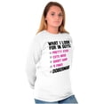 thumbnail image 3 of What I Look In Guys Doberman Dog Lady Women's Long Sleeve T Shirt Brisco Brands L, 3 of 6