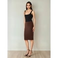 thumbnail image 3 of High Waist Bodycon Midi Skirt, 3 of 5