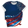 thumbnail image 2 of Cavosen Patriotic Clothes for Women Petite 4th of July Short Sleeve Crew Neck Tops American Flag Print T Shirts Lady XL Red White and Blue Casual Tops Patriotic Tunic Tees 2025 Patriotic Clothes, 2 of 5