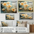thumbnail image 4 of Designart "Peach Buttercups love expression III" Floral Floater Framed Wall Decor, 4 of 7