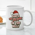 thumbnail image 3 of CafePress - Funny Christmas Santa Belly - 11 oz Ceramic Mug - Novelty Coffee Tea Cup, 3 of 4