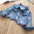 thumbnail image 2 of Spring Autumn Little Girls Denim Clothing Set 2pcs Child Kids Denim Jacket and Long Sleeve Dress,Purple,2Years, 2 of 3