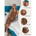 thumbnail image 3 of Avidlove Women Maternity Dress Baby Shower Rib Knit Midi Dress Sleeveless Tank Bodycon Dress Casual Pergnancy Outfits for Photoshoot, 3 of 9