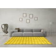 thumbnail image 3 of Ahgly Company Machine Washable Indoor Rectangle Abstract Yellow Contemporary Area Rugs, 7' x 10', 3 of 4