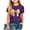 Purple, variant on fatyb Summer T Shirts for Kids Short Sleeve Casual Girls Graphic Tee Tops Print Crewneck Loose Blouses