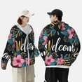 thumbnail image 4 of Gaeub Floral Welcome Sign Men's and Women's UPF 50+ Long-Sleeved Sun Protection Clothing, Fishing Shirt Long Sleeve Zip-Large, 4 of 7