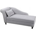 thumbnail image 6 of Andeworld Chaise Lounge with Storage,Indoor Lounge Sofa for Living Room,Bedroom(Left Arm,Grey), 6 of 7