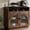 【Walnut-No Drawers】, variant on Sideboard Buffet Cabinet with Storage Drawer, Farmhouse Coffee Bar Table with Adjustable Shelf, Small Sideboard Cabinet for Kitchen, Dining Room, Living Room, Entryway（31.5" /White）