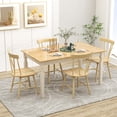 thumbnail image 3 of Giantex Set of 2 Windsor Chairs w/ Solid Rubber Wood Frame, Windsor Style Armless Chairs, Natural, 3 of 7