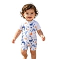 thumbnail image 3 of Lullu Newborn Boys Zipper Short Sleeve Rash Guard One Piece Bathing Suit UPF 50+ Swimsuit, 3 of 8