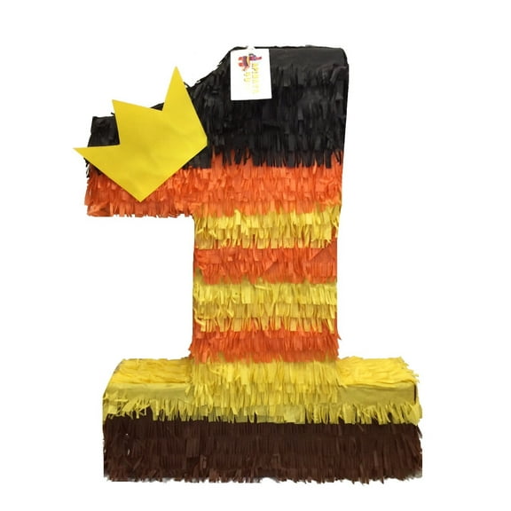 APINATA4U 20'' Tall  Fall Theme Number One Pinata with Yellow Crown